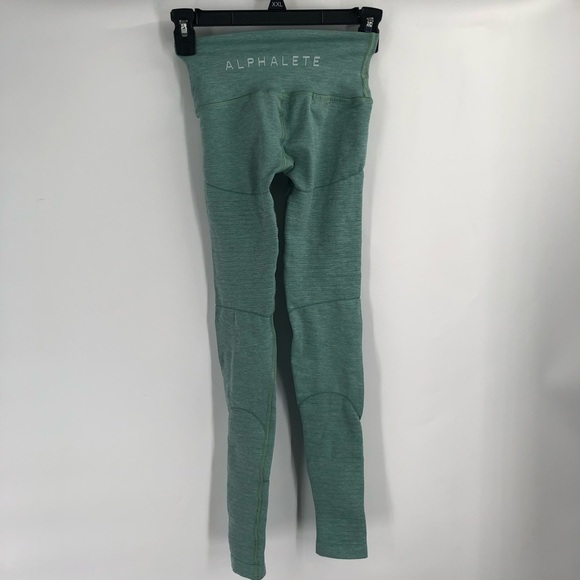 ALPHALETE OG Revival Leggings High Rise Seamless Green XS Women Weightlifting - Picture 4 of 8